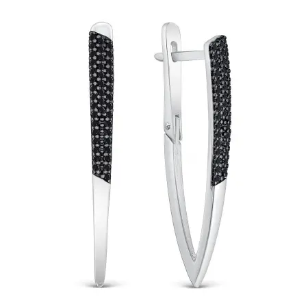 Серьги из серебра с шпинелью