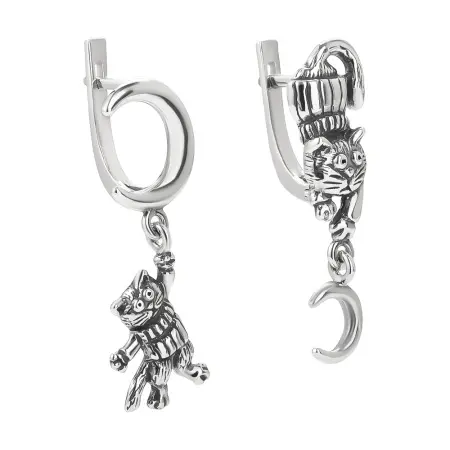 Серьги из серебра «Лунатик»