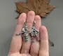 Серьги серебряные «Бабка-Ежка»