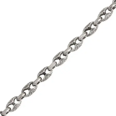 Серебряная цепь «Млечный Путь» с узором