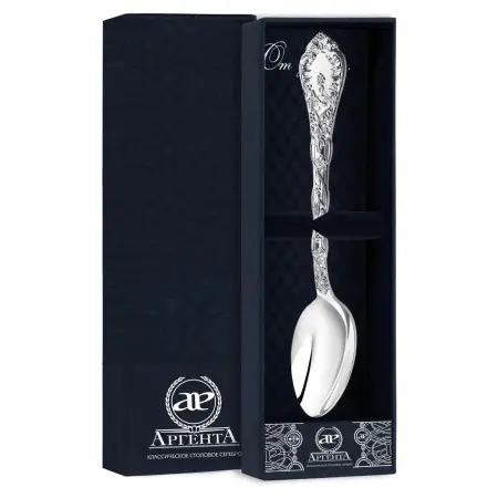 Ложка чайная «Виноградная лоза» серебро 925