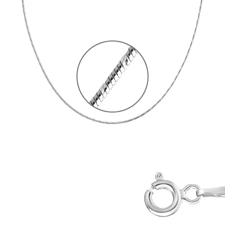 Серебряная цепочка «Шнурок» с алмазной гранью