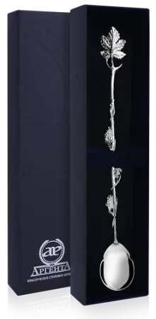 Серебряная ложка для напитков «Виноград»