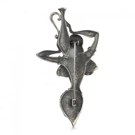 Серебряная брошь «Восточная красавица»