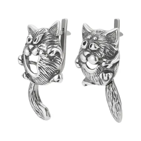 Серебряные серьги «Кошарики»