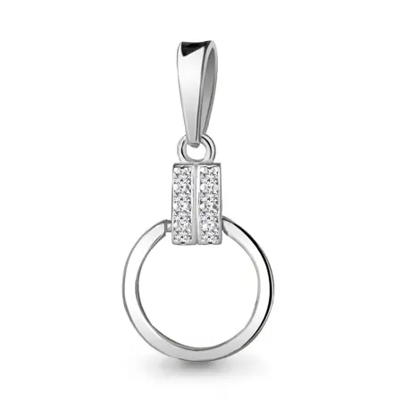 Серебряная подвеска с фианитами