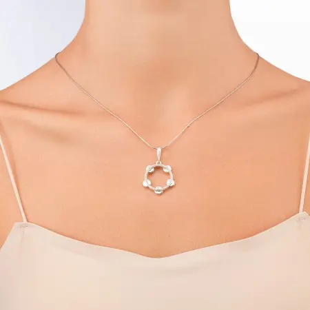 Подвеска из серебра «Бубен»