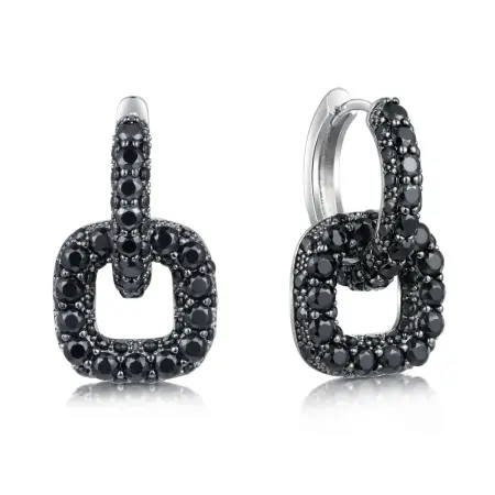 Серебряные серьги со шпинелью