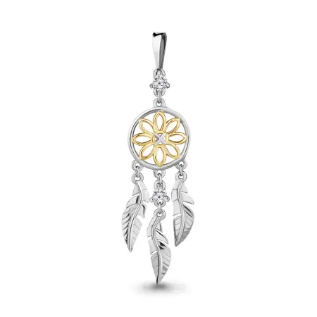 Серебряная подвеска с фианитом «Ловец снов»