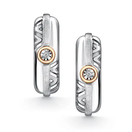 Серьги из серебра с бриллиантом