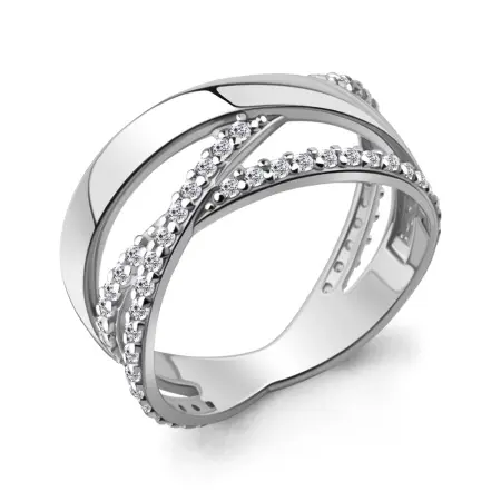 Серебряное кольцо с фианитами