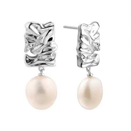 Серебряные серьги с жемчугом