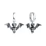 Серьги из серебра «Летучая мышь»