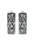 Серьги из серебра с чернением «Цветок»