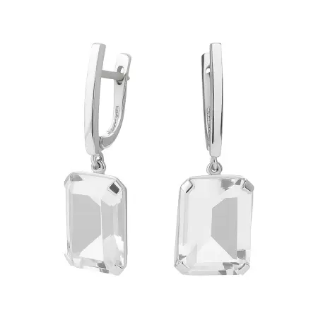 Серьги из серебра с горным хрусталем