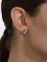 Серьги из серебра с бриллиантом «Луна»