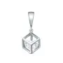 Подвеска из серебра с фианитом «Куб»