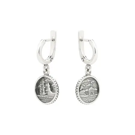 Серьги из серебра «Северная столица»