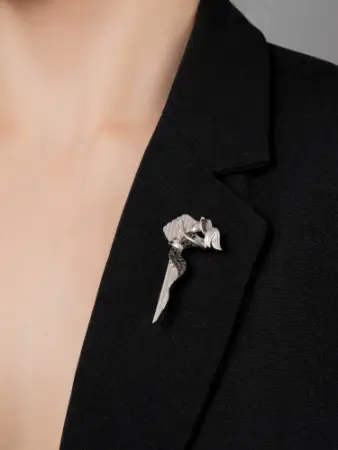 Брошь из серебра с фианитами «Страсть в стиле Гетсби»
