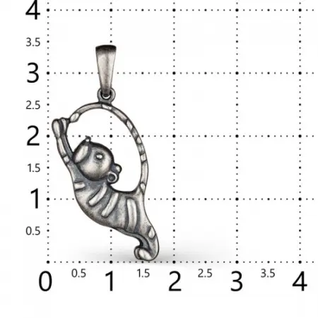 Подвеска «Тигр» из серебра