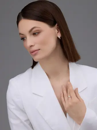 Серьги из серебра с бриллиантами