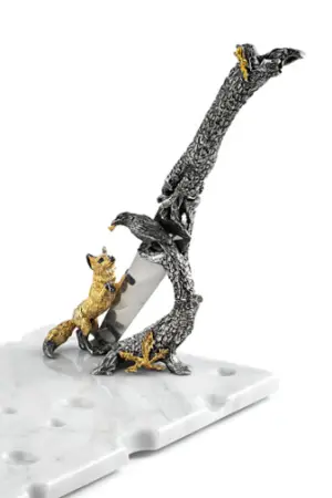 Доска с ножом для сыра «Ворона и лисица»