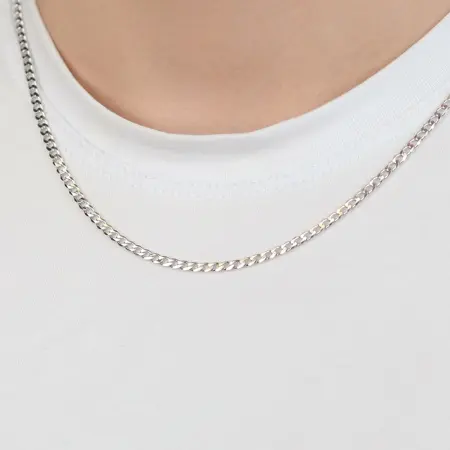 Цепь серебряная «Панцирная»