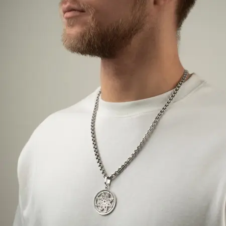 Серебряный оберег «Алатырь»