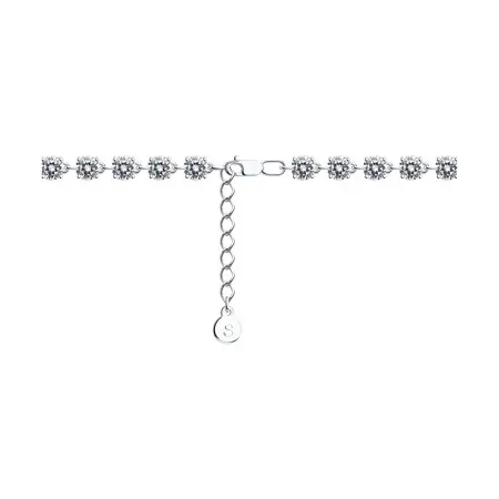 Браслет из серебра с фианитами