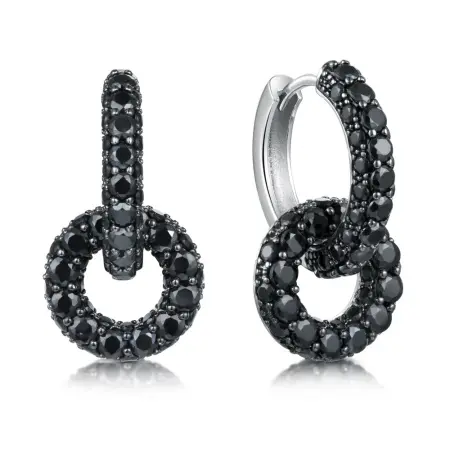 Серьги из серебра со шпинелью