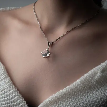 Подвеска из серебра с горным хрусталем