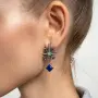 Серебряные серьги с лазуритом