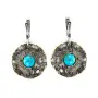 Серебряные серьги с бирюзой