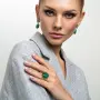 Кольцо из серебра с камнем малахит