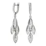 Серьги из серебра «Листья»