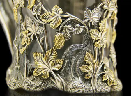 Серебряная пивная кружка «Медведь»