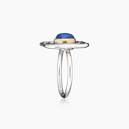 Кольцо из серебра с камнем лазурит