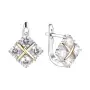 Серьги из серебра с фианитами