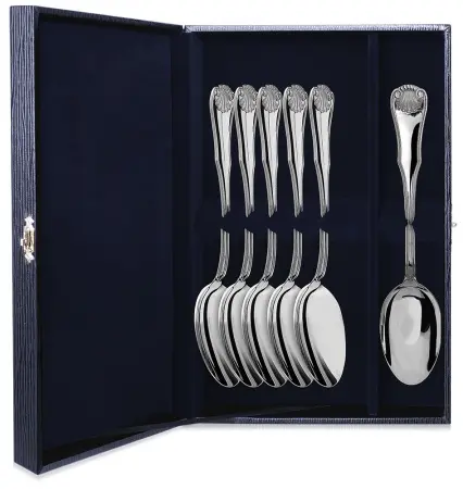 Серебряный набор «Визит» 6 столовых ложек