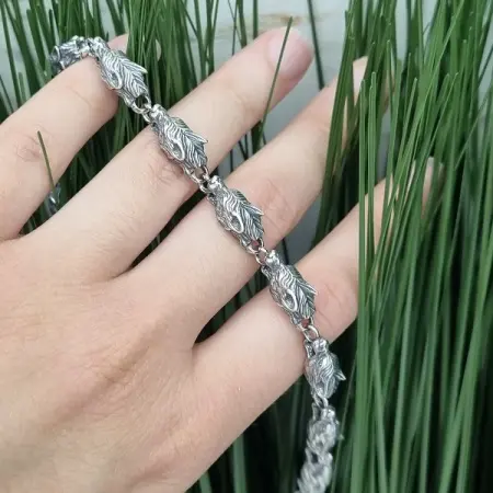 Серебряный браслет «Волки»