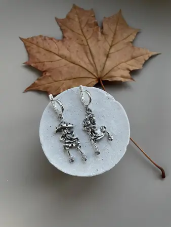 Серебряные серьги «Дискотека»