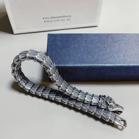 Серебряный браслет «Дракон»