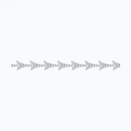 Браслет из серебра с фианитами