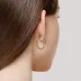Серьги конго из серебра с алмазной гранью 2,5 см