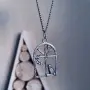 Серебряная подвеска «Кошка на окошке»