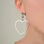Серебряные серьги «Сердце»