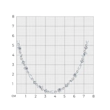 Колье из серебра с фианитами
