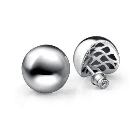 Серьги из серебра «Круг»