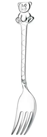 Вилка детская из серебра DODO «Медведь»