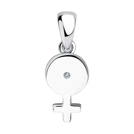 Подвеска из серебра с фианитом